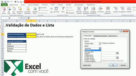 Curso Excel Com Voc Aula Valida O De Dados Youtube