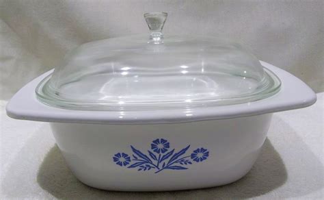 Vintage Corning Ware Blue Cornflower Quart Dutch Oven P B With Lid