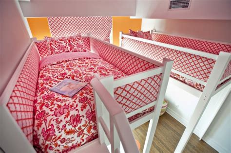 Amazing Pink And Orange Loft Bedroom For Two Girls Kidsomania