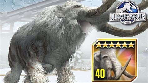 Max Level Woolly Mammoth Feeding Jurassic World The Game The Woolly
