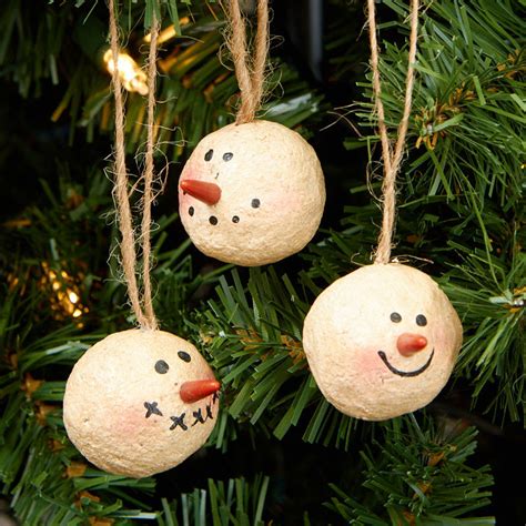 Primitive Snowman Head Ornaments Christmas Ornaments Christmas And