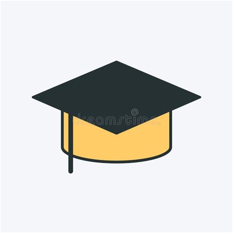 Graduation Cap Icon Vector Illustration Of Graduate Hat Mortarboard