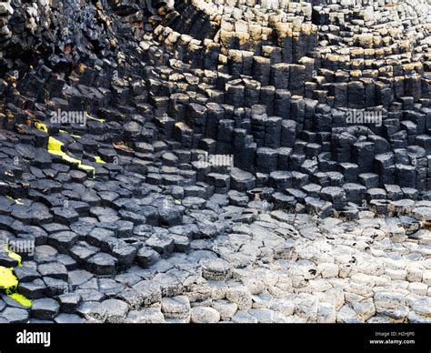 Basalt Columns On The Isle Of Staffa Argyll And Bute Scotland Stock