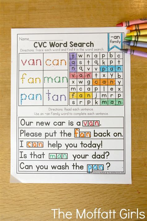 This cvc words printable is such a fun way to help early readers work on sounding words out using phonics skills. How to Teach CVC Word Families!