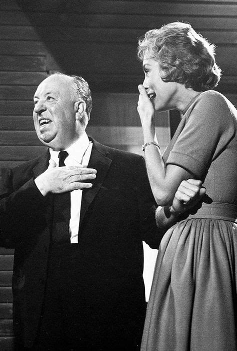 Alfred Hitchcock And Janet Leigh On The Set Of Psycho Hitchcock 1960 Directors Janet