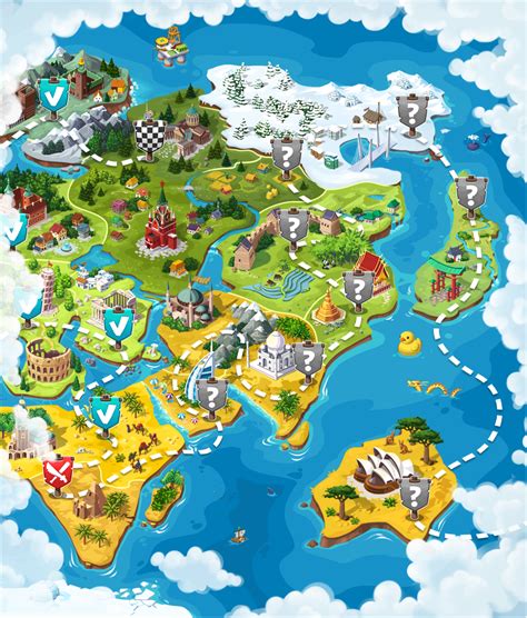 World Map For The Game On Behance World Map Design Minecraft Banner