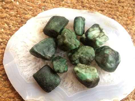 Emerald Rough Natural Emerald Rough Raw Emerald Crystals Etsy