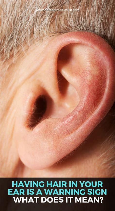 Having Hair In Your Ear Is A Warning Sign What Does It Mean Natural