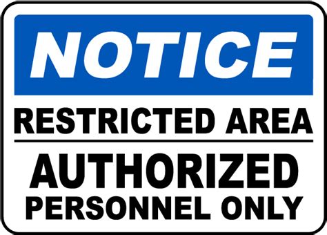 Restricted Area Authorized Only Sign F3745