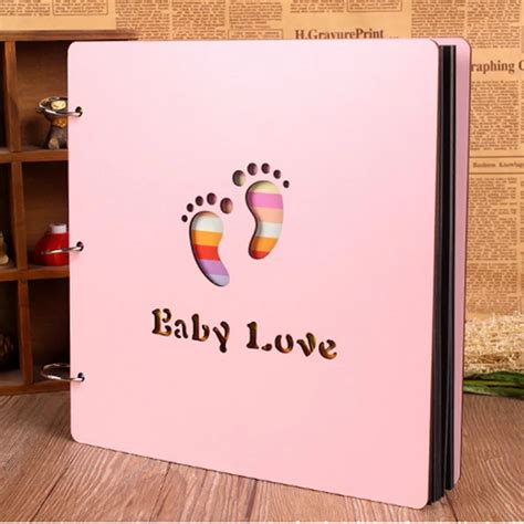 2018 Photo Albums 12inch Color Wood Cover Albums Handmade Loose Leaf