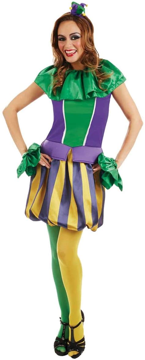 Fun Shack Womens Court Jester Costume Adults Carnival Circus Clown