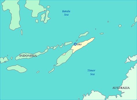 Mapa De Timor Oriental Geografia Moderna