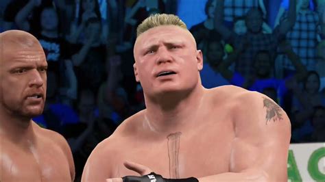 Wwe 2k15 Brock Lesnar Triple H And Batista Vs Sheamus Daniel Bryan And