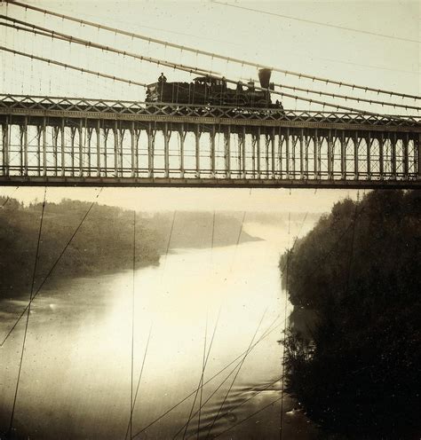 Niagara Falls Suspension Bridge C 1856 Photograph By Getty Research