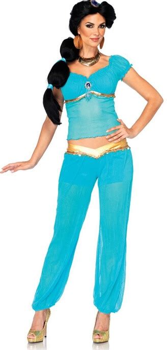 Free Shipping Ladies Princess Jasmine Style Costume Fancy Dress Sexy Fairytale Belly Dancer Sexy