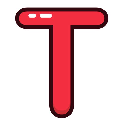 Alphabet T Letters Letter Red Icon