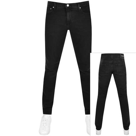 Calvin Klein Jeans Slim Authentic Jeans Black Mainline Menswear