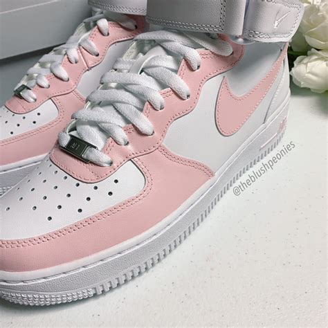 Custom Nike Air Force 1 Mids Baby Pink Etsy