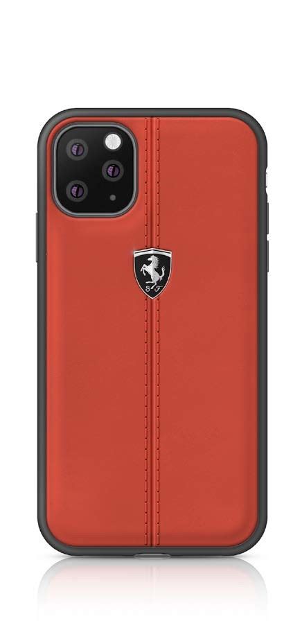 Ferrari ® Apple Iphone 11 Pro Max Vertical Contrasted Stripe Material