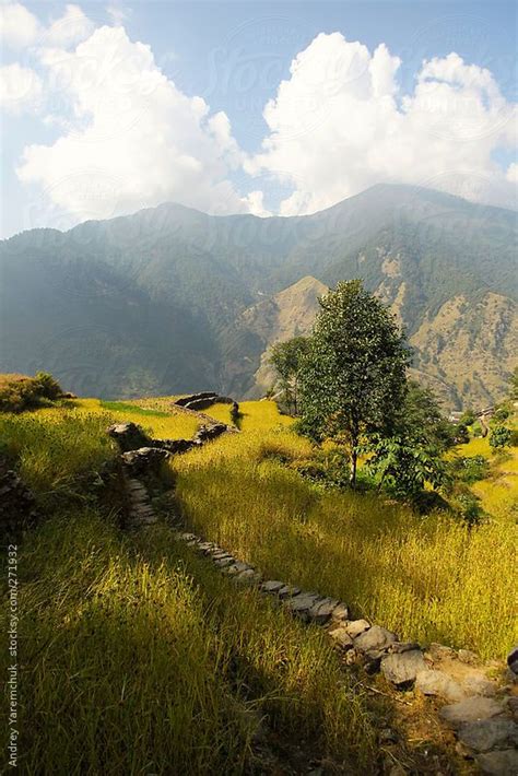 Nepal Landscape Mountains Scenery Landscape Photo