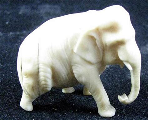 Miniature Ivory Elephant Carving Ivory Oriental