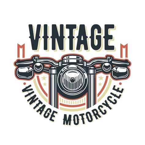 Vintage Motorcycle Logo Template Vector Retro Custom Garage Emblem Or