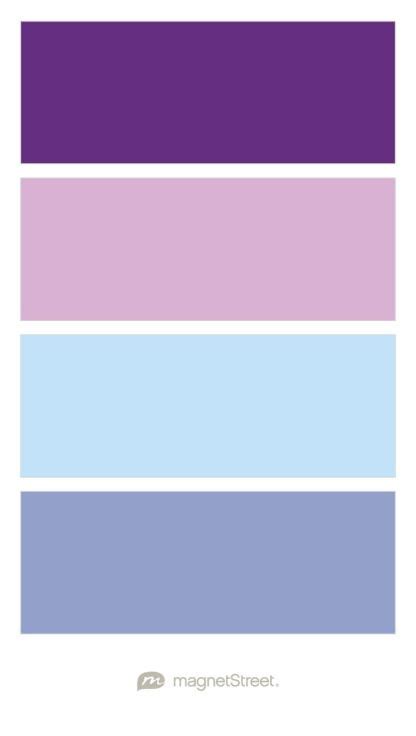 Plum Orchid Sky And Periwinkle Wedding Color Palette Custom Color