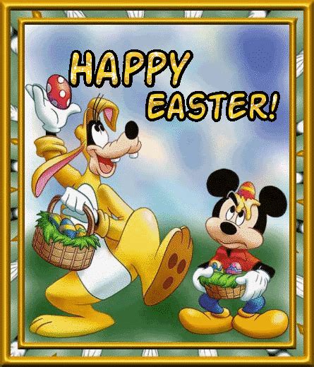Mickey And Goofy Easter Wishes Happy Easter  Mickey Easter
