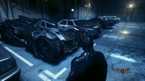 The Batmobile From Batman Arkham Knight Fits Perfectly Inside The Gcpd Parking Spaces Gaming