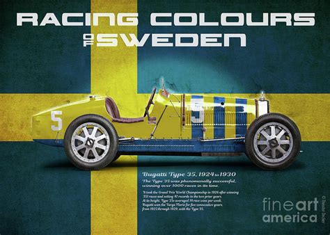 Bugatti 35b Sweden Painting By Raceman Decker Fine Art America