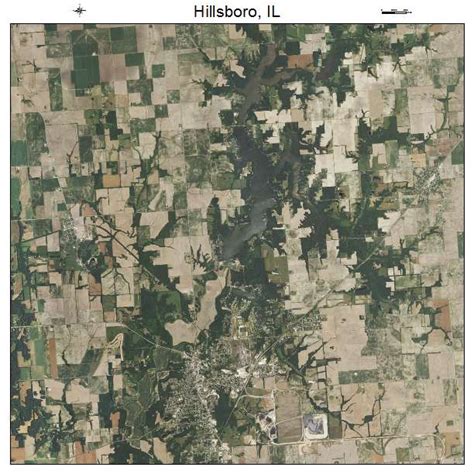 Aerial Photography Map Of Hillsboro Il Illinois