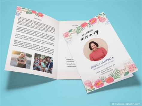 Bi Fold Funeral Program Template Word