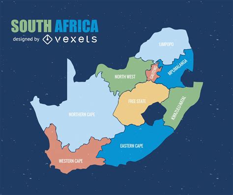 South Africa Province Map Vector Download