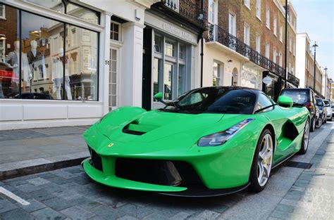 The manager got some jokes. Jay Kay's Green Ferrari LaFerrari in London - GTspirit