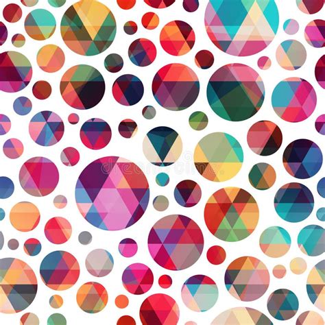 Colored Circle Seamless Pattern Stock Vector Illustration Of