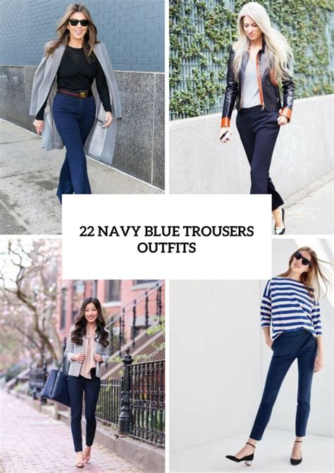 22 Elegant Navy Blue Trousers Outfits For Ladies Styleoholic