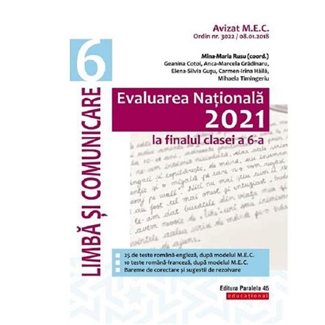 Evaluare Nationala 2021 Limba Si Literatura Romana Clasa 6 Mina