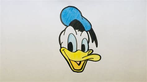 How To Draw Donald Duck For Kids Easydonald Duck Face Drawingdrawing