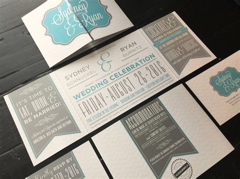 Custom Fold Wedding Invitation Suite Wedding Announcement