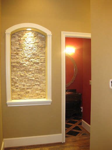 What to do with alcove in living room? Love this tile in the art niche... I think I would have ...