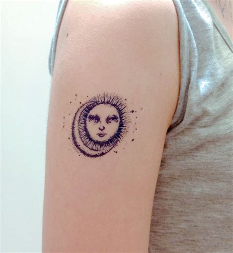 Sun · Moon Geometric Tattoo Neck Tattoo Moon Tattoo