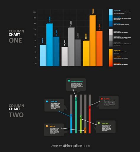 Freepiker Layered Psd Column Infographic