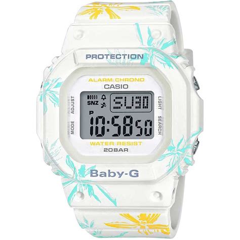 Casio G Shock Ladies White Floral Pattern Baby G Watch Watches From