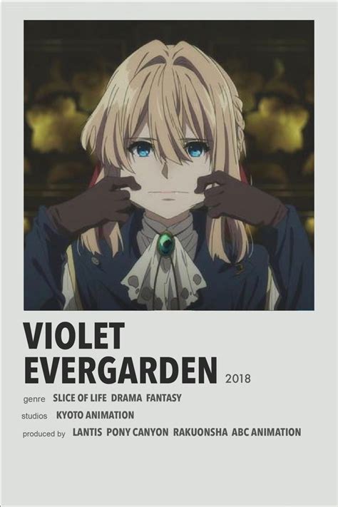 Violet Evergarden Minimalist Anime Poster Manga Anime Poster