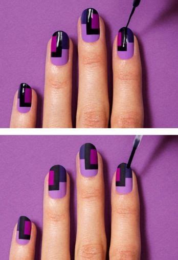 Cuadros Nail Art Diy Geometric Nail Art Nails