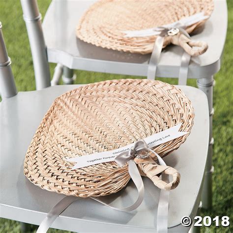 Natural Raffia Hand Fans Oriental Trading In 2020 Wedding Fans