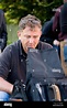 Film director Robin Bextor watches DV monitor on set of "Norfolk Coast ...
