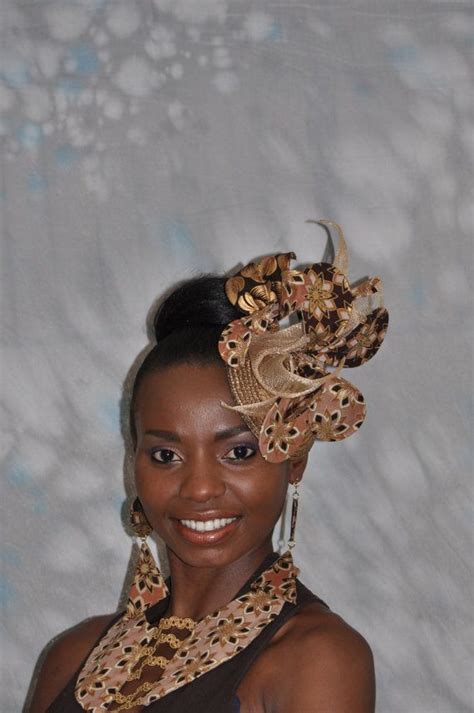 African Wax Print Fascinator Headpiece Hair Accessory Matching African