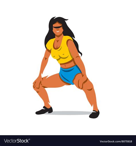 Girl Dancing Twerk Cartoon Royalty Free Vector Image