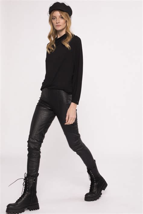 Ecological Leather Skinny Trousers P11884 Nissa